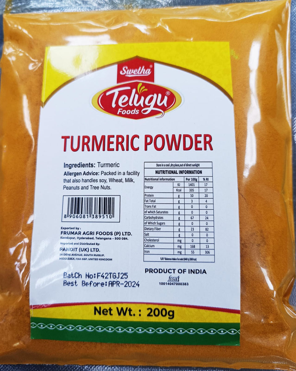 Telugu Foods Turmeric Powder 200gms Spicebazar