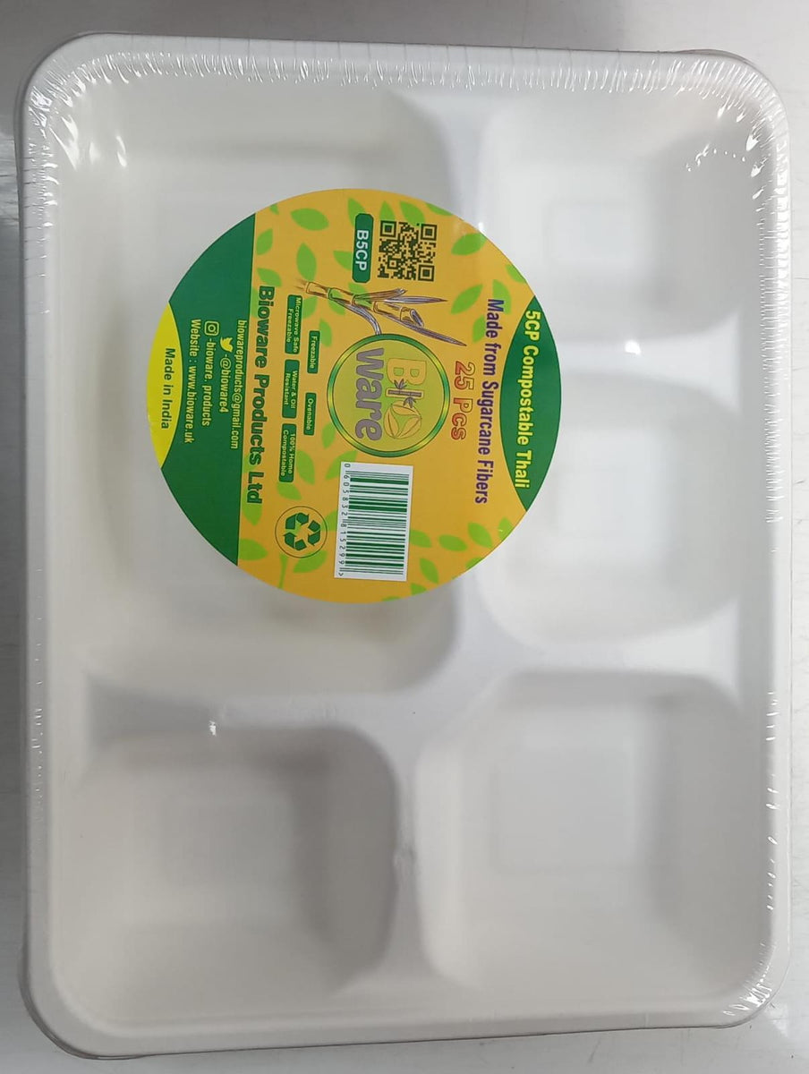 Bioware 5cp Compostable Plate 25Pc – Spicebazar