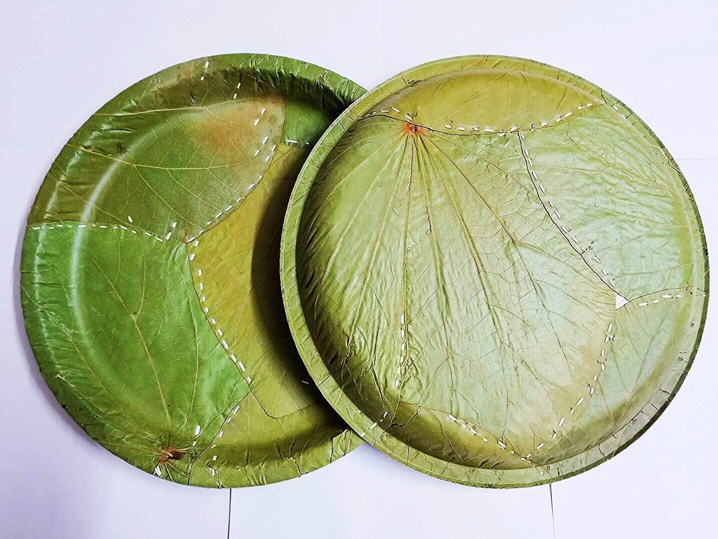 Village 12 round Siali Leaf Plates 25 pcs Spicebazar